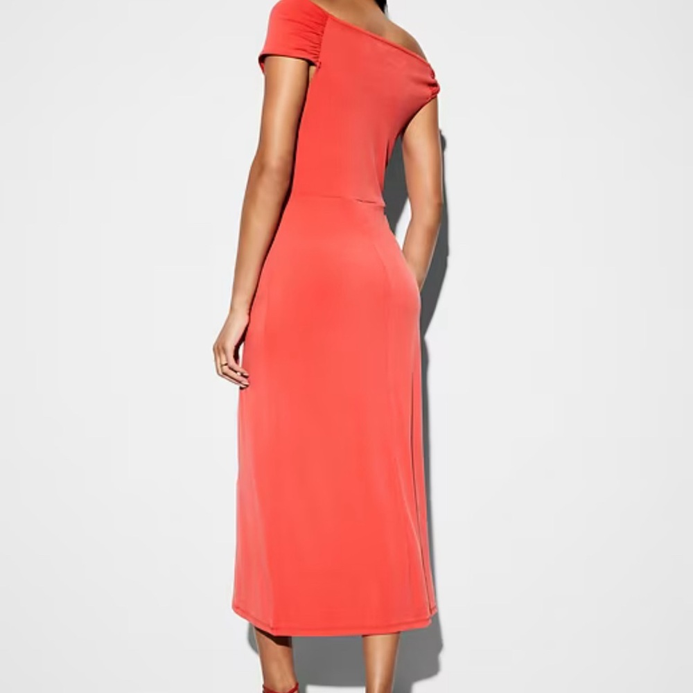 NWT Old Navy The Occasion Orange Midi Dress Size Large - Picture 3 of 4